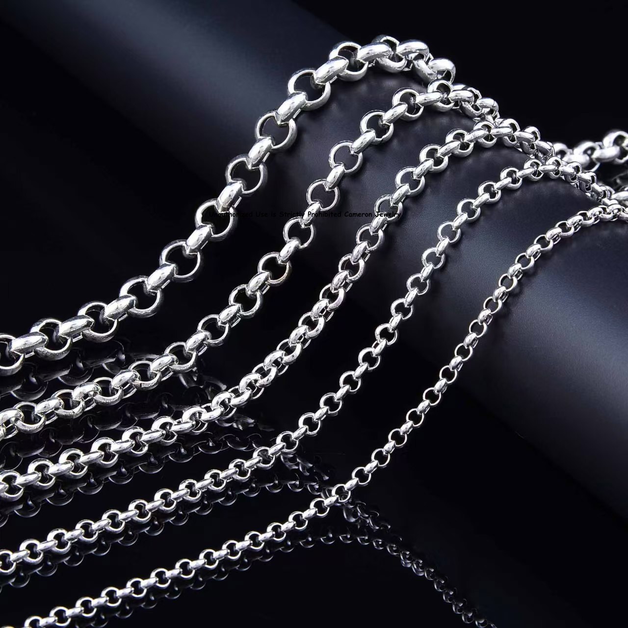Pure 999 Fine Silver Necklace Men Women 3mm-8mm Cable Rolo Link Chain 18-30in