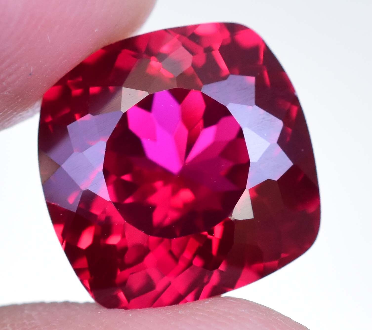 12.60Ct Natural Myanmar Red Spinel Certified Cushion Cut Flawless Loose Gemstone