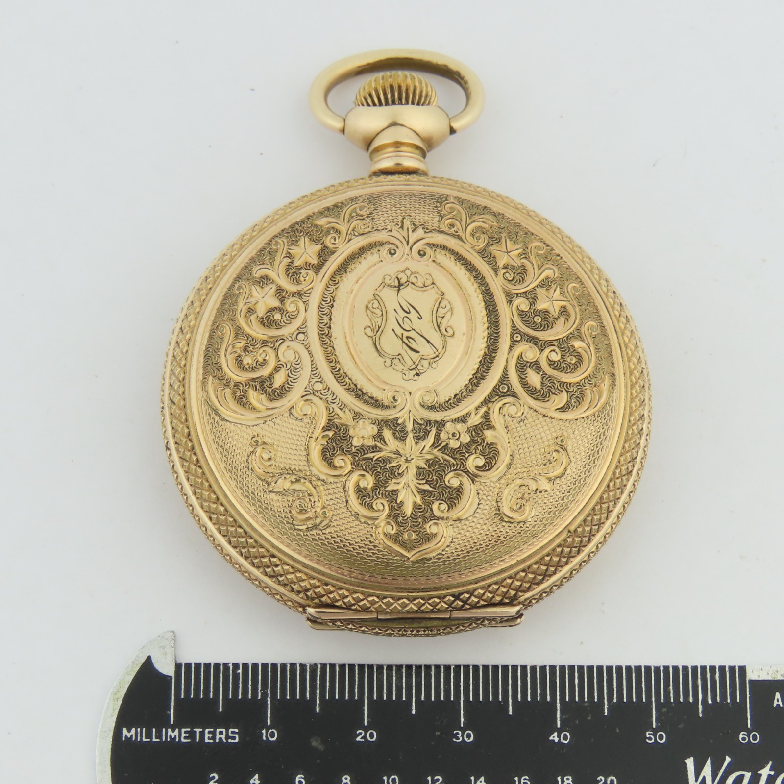 American 16 Size Stem Wind & Lever Set YGF Hunting Pocket Watch Case