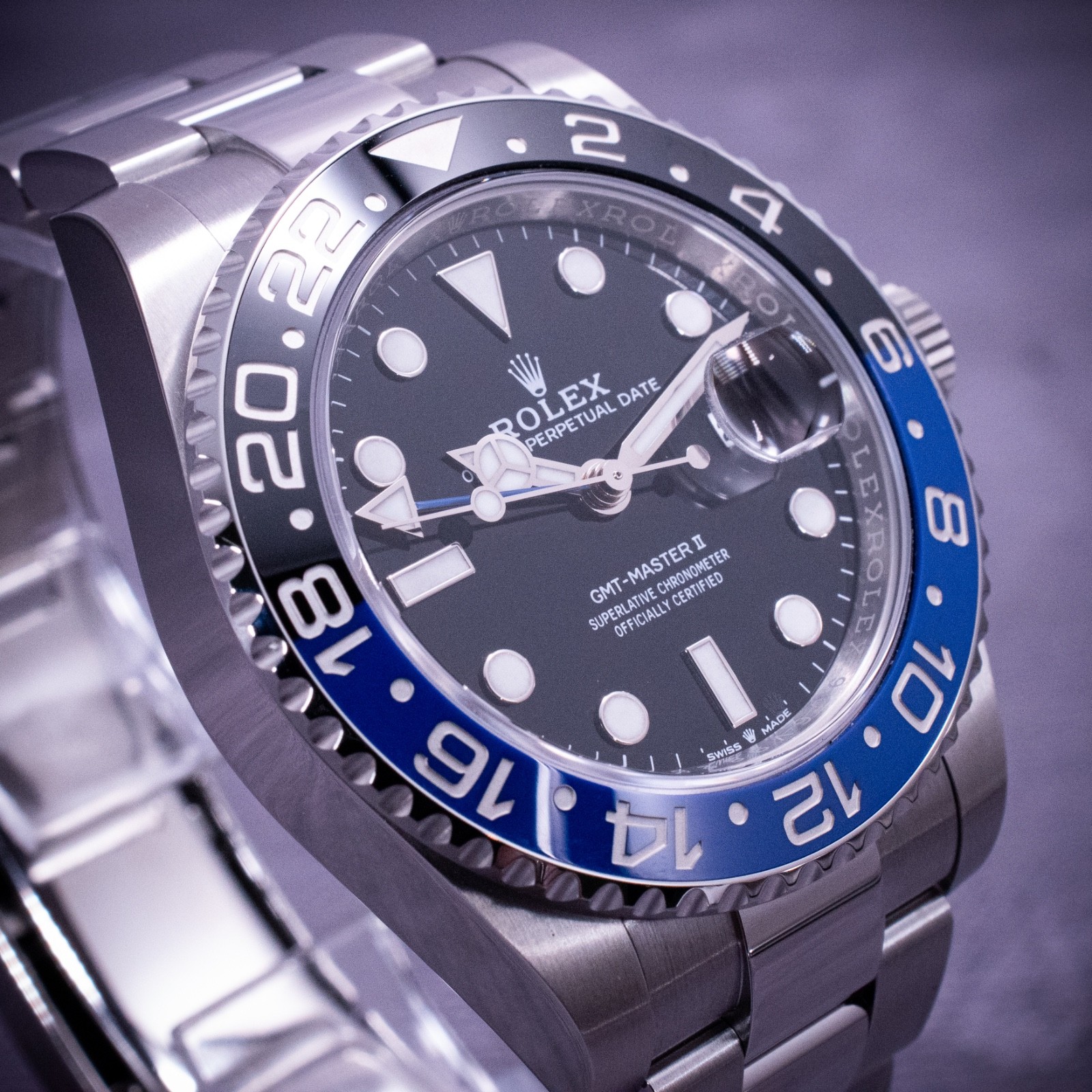 Rolex GMT-Master II Batman 40mm, Ref. 126710BLNR with B&P