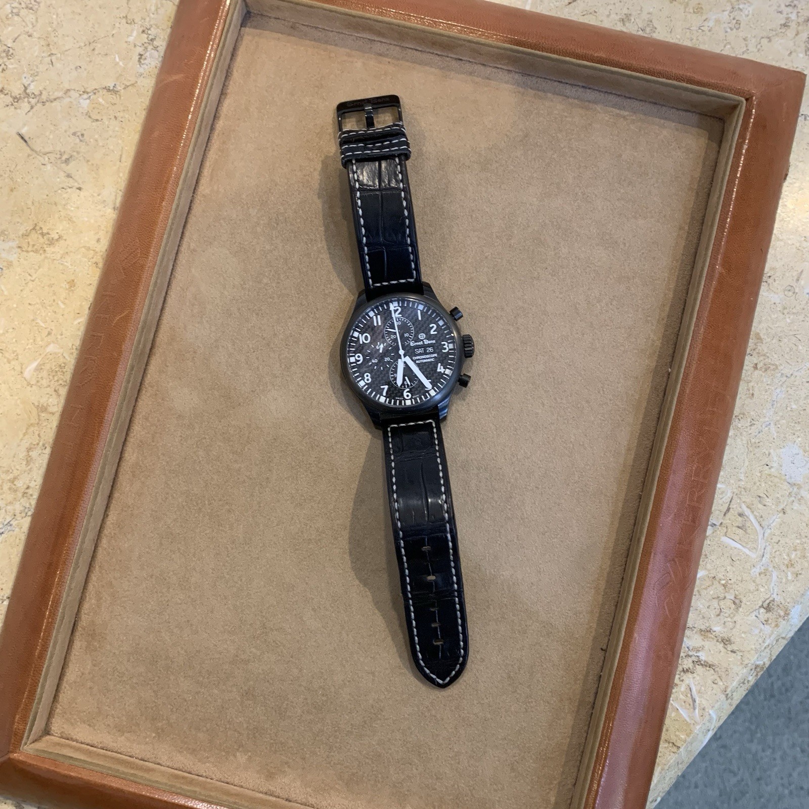 Ernst Benz Chronoscope Automatic Men’s Watch 47mm Black PVD