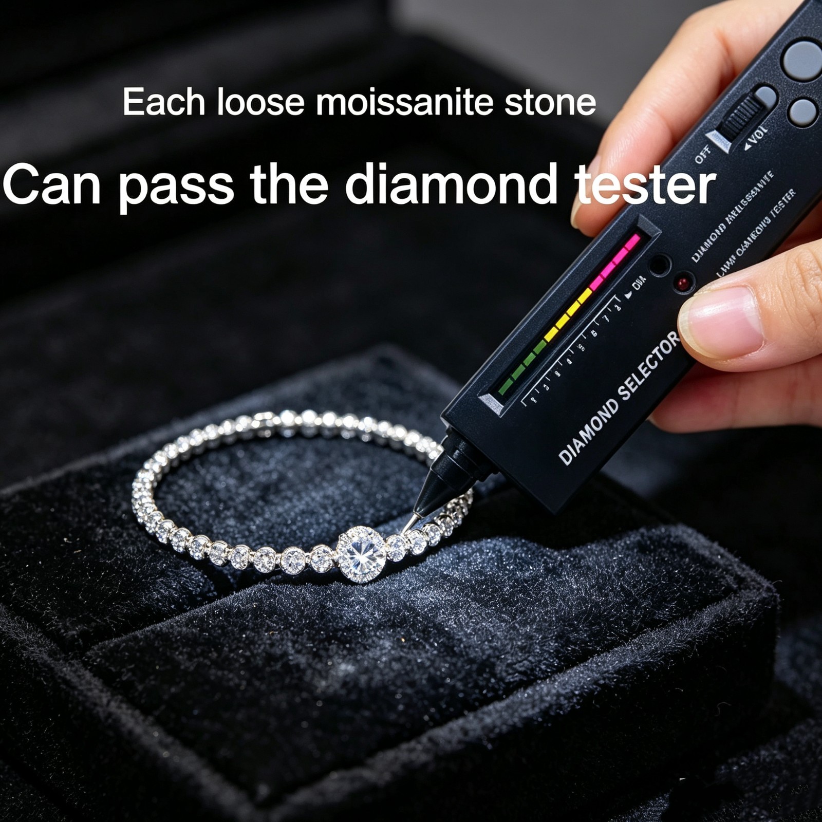 Full Princess Cut Moissanite Tennis Bracelet 925 Sterling Silver Women Chain