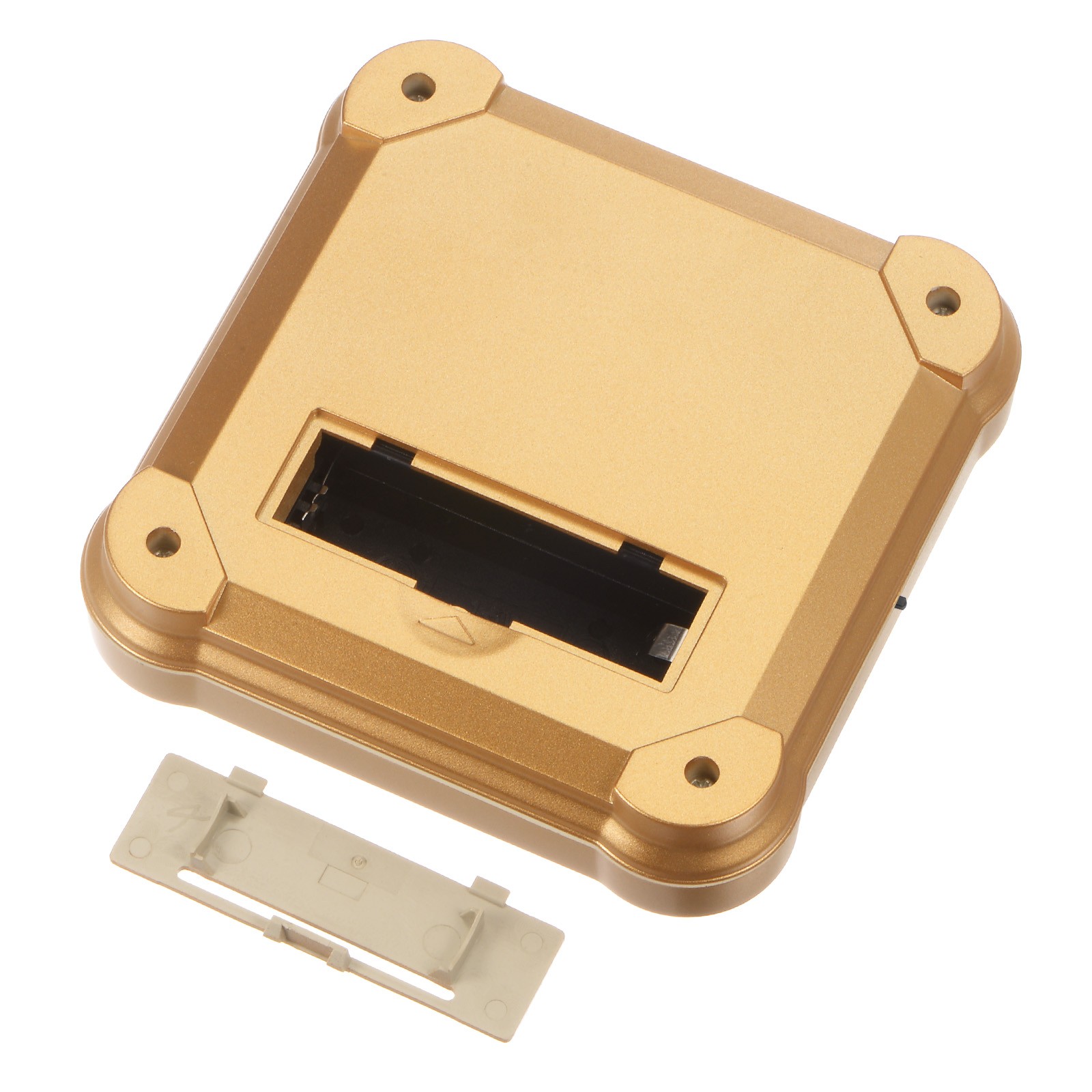 2pcs Solar Display Stand Turntable 360° Rotating Double Use LED Light Gold Tone