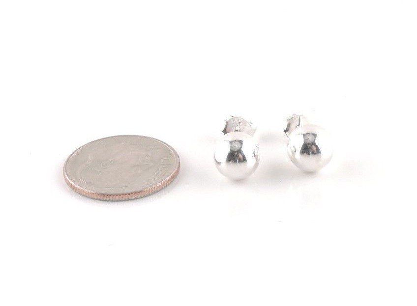 Sterling Silver 2 mm thru 12 mm Ball Stud Earrings – Pairs – Multi Packs – Free