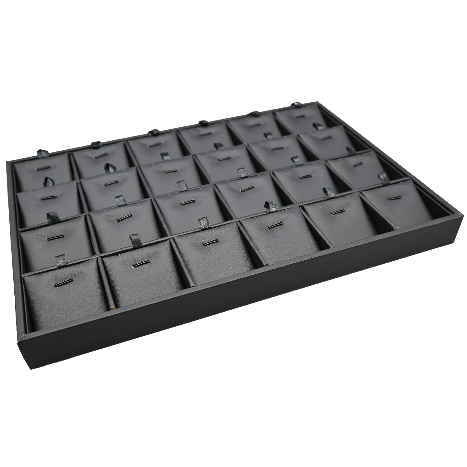 24 Compartment Jewelry Pendant Display Showcase Tray