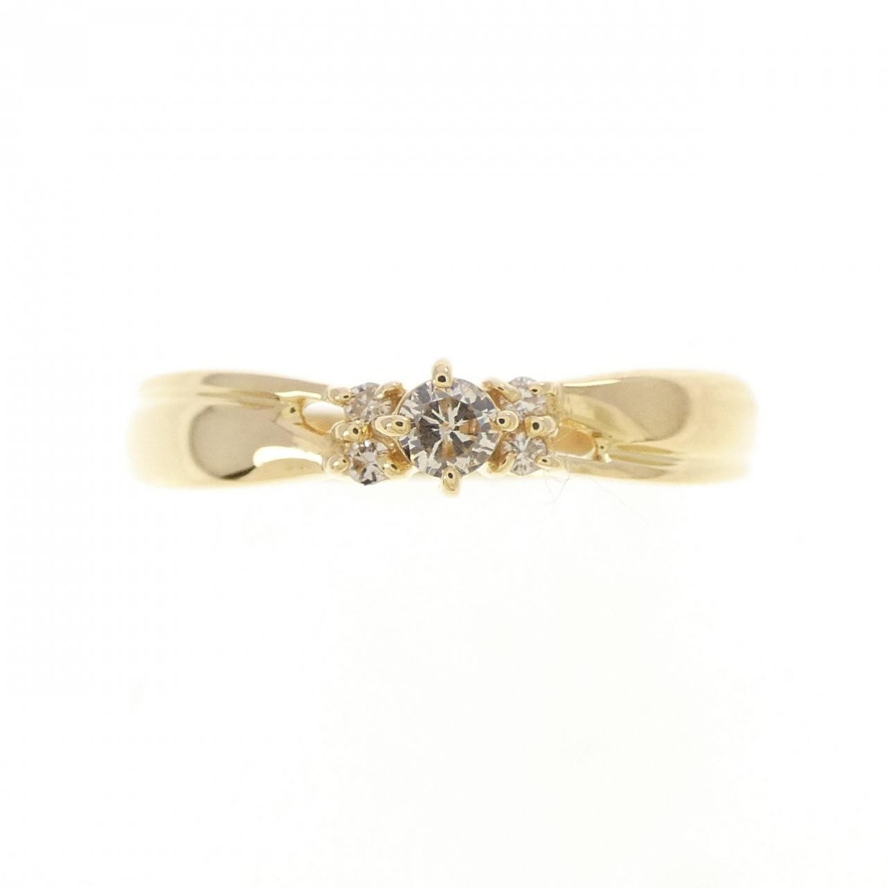 Authentic K18YG Diamond Ring #230-000-696-0406