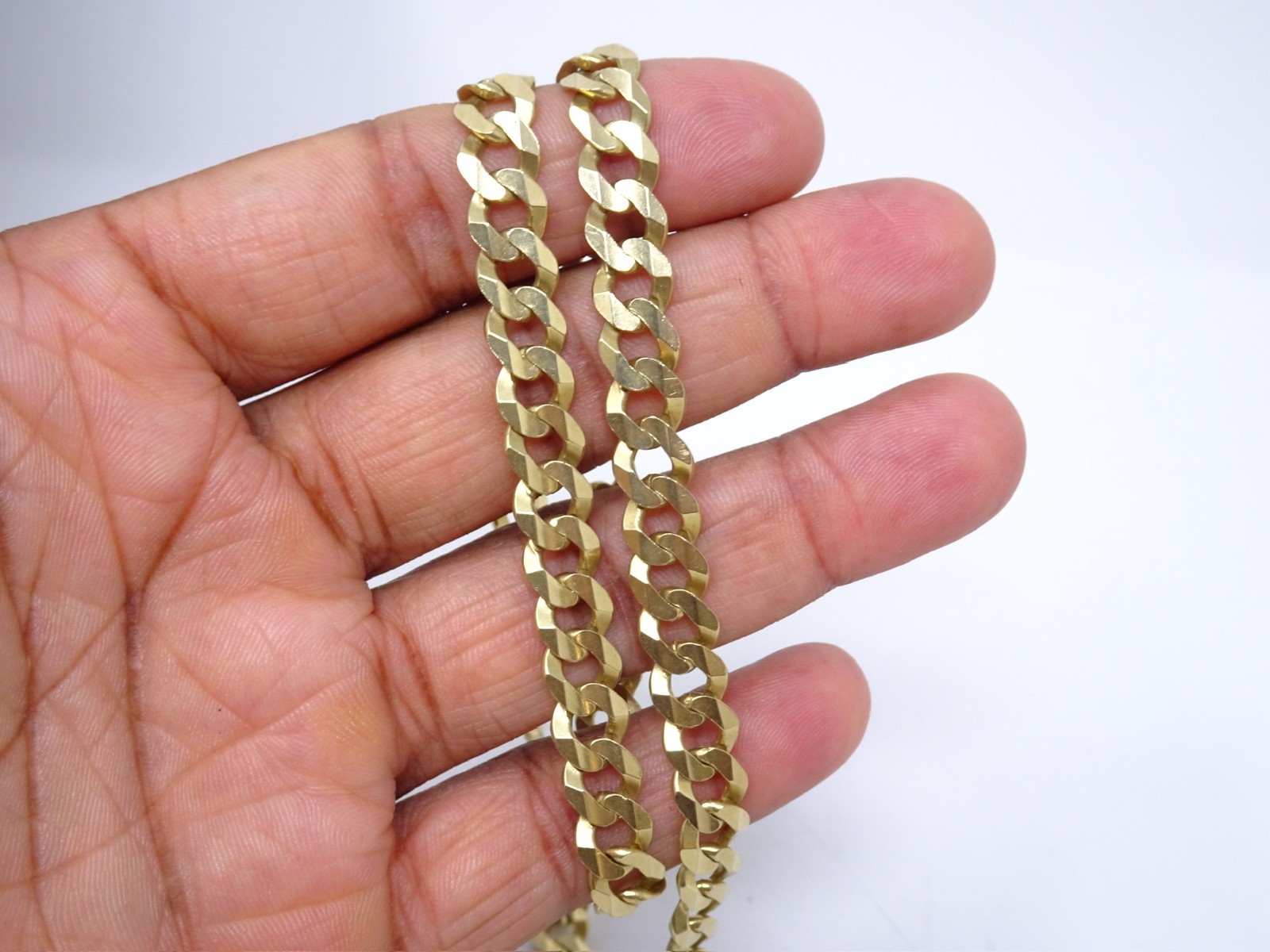 14K Solid Yellow Gold Curb Cuban Necklace 21″ – 8.7MM – 47g
