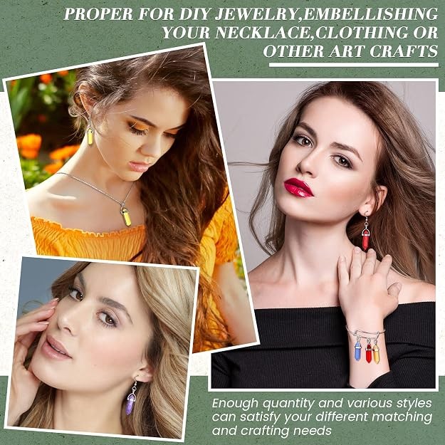 150 Pieces Healing Crystals Earrings for Women Quartz Stone Pendants Necklace He
