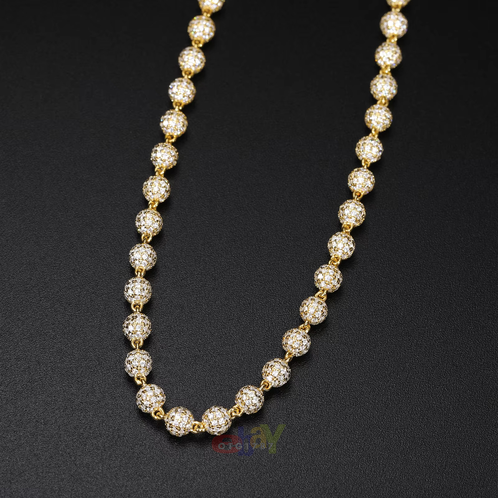 5mm Fully Iced VVS1 D Moissanite Bead Tennis Chain / Bracelet 925 Passes Tester!