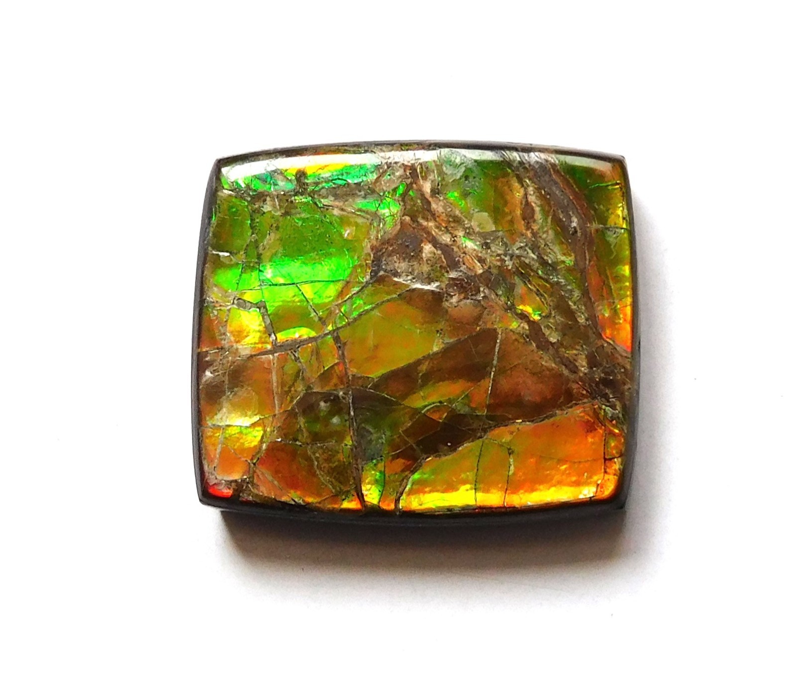 16.00 Ct Natural Canadian Ammolite Cabochon Loose Gemstone 18.9X16.5X4.2 MM MH26