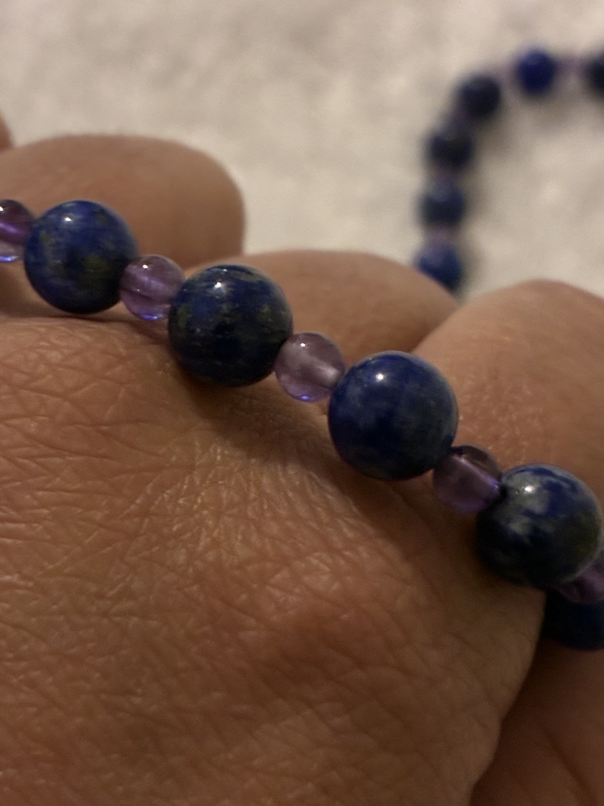 Jay King DTR Lapis Lazuli Beaded Necklace Sterling Silver 925 Mine Finds 35.5”