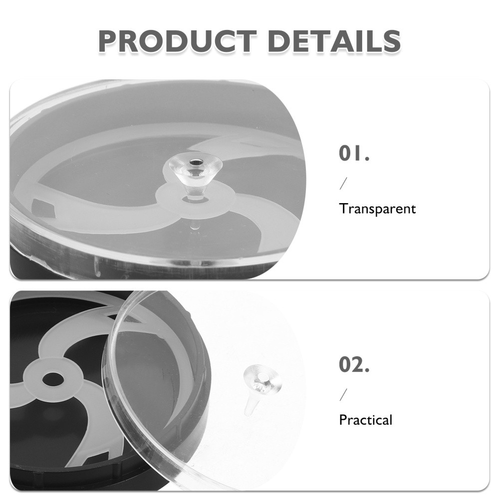 3Pcs Watch Accessories Storage Boxes Black Plastic Shock Absorption Dust Covers