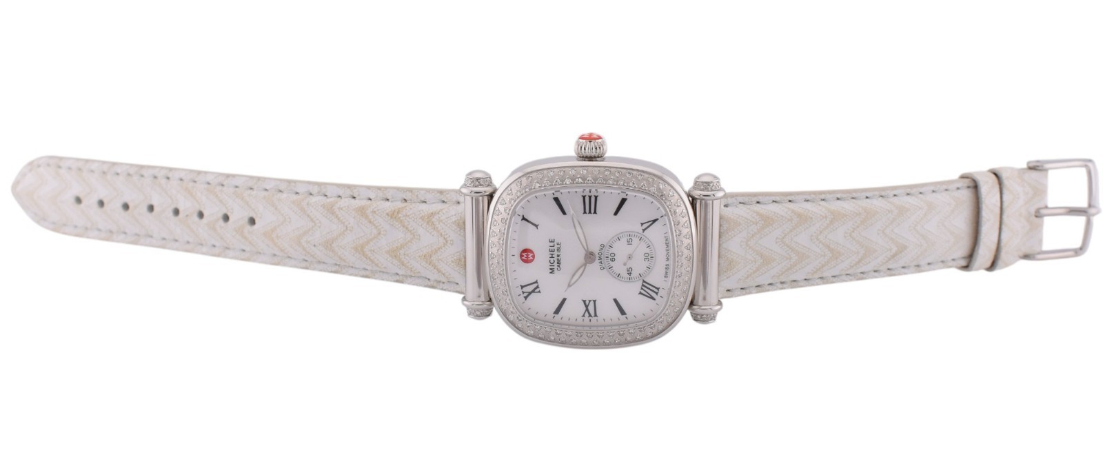 Michele Caber Isle White MOP Dial 140 Diamonds Watch 0.58 CT TW MW16C01A2025