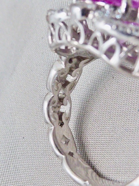 NEW QVC Diamonique Erica Courtney Size 8 Pink XO EC 925 Sterling Silver Ring