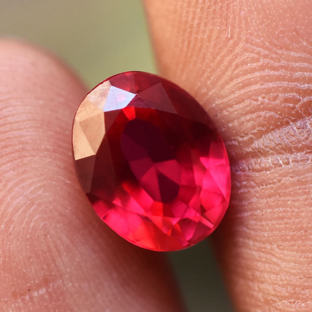 Stunning 10x8mm Oval Shape NATURAL Red Ruby CERTIFIED Loose Gemstone For Her/Him
