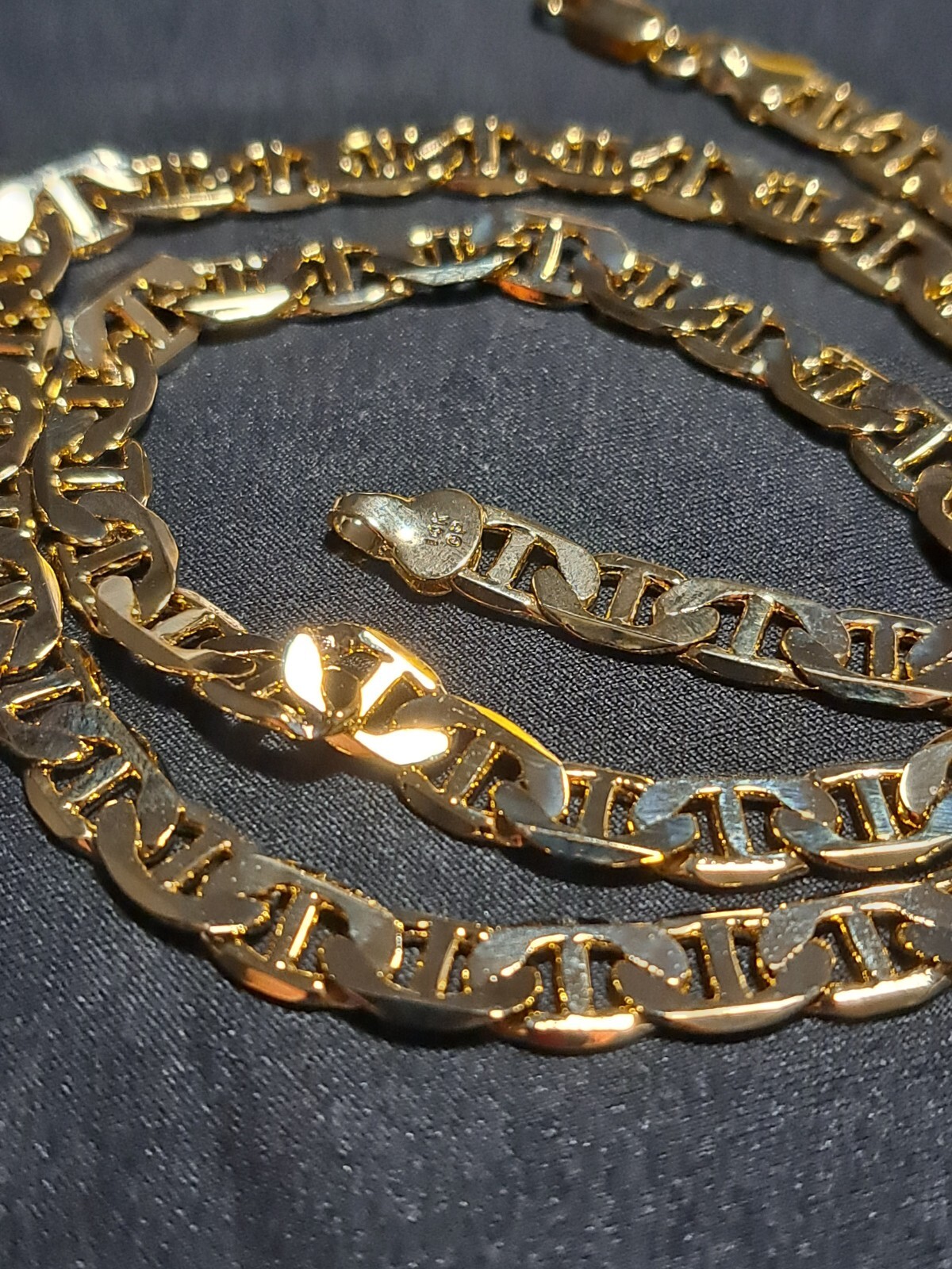 *14K GP 24″ MARINER CHAIN **MADE IN ITALY HIGHEST QUALITY** 7mm! L2