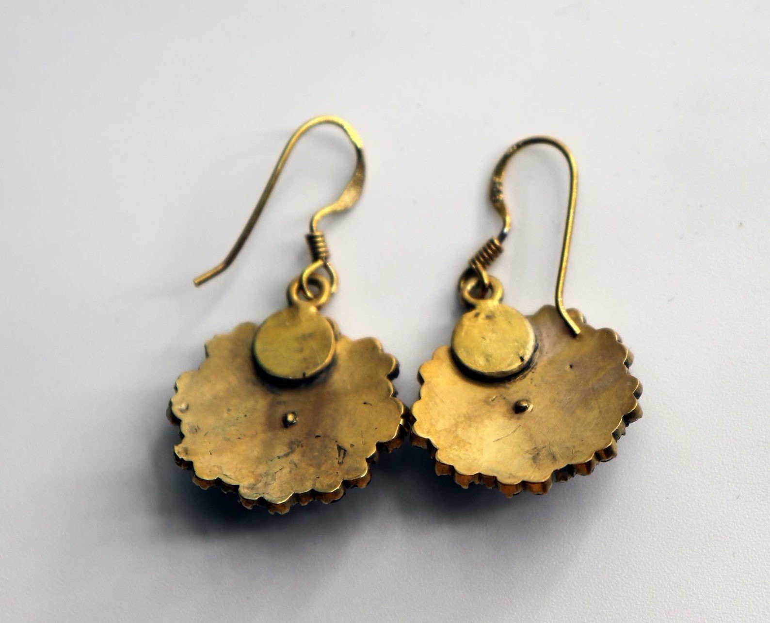 Retro Bohemian Garnet Cluster Earrings