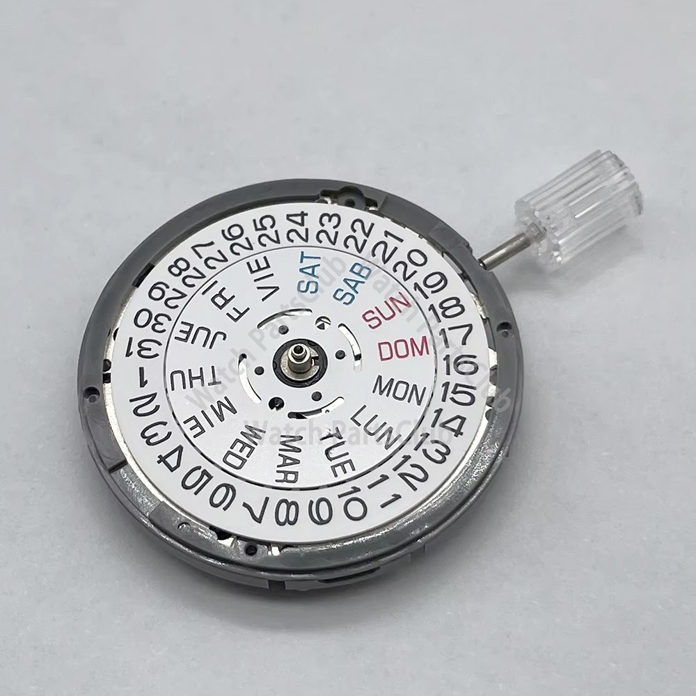 Japan Genuine NH36A Movement English-Spanish Datewheel Crown at 3.0/3.8 O’clock