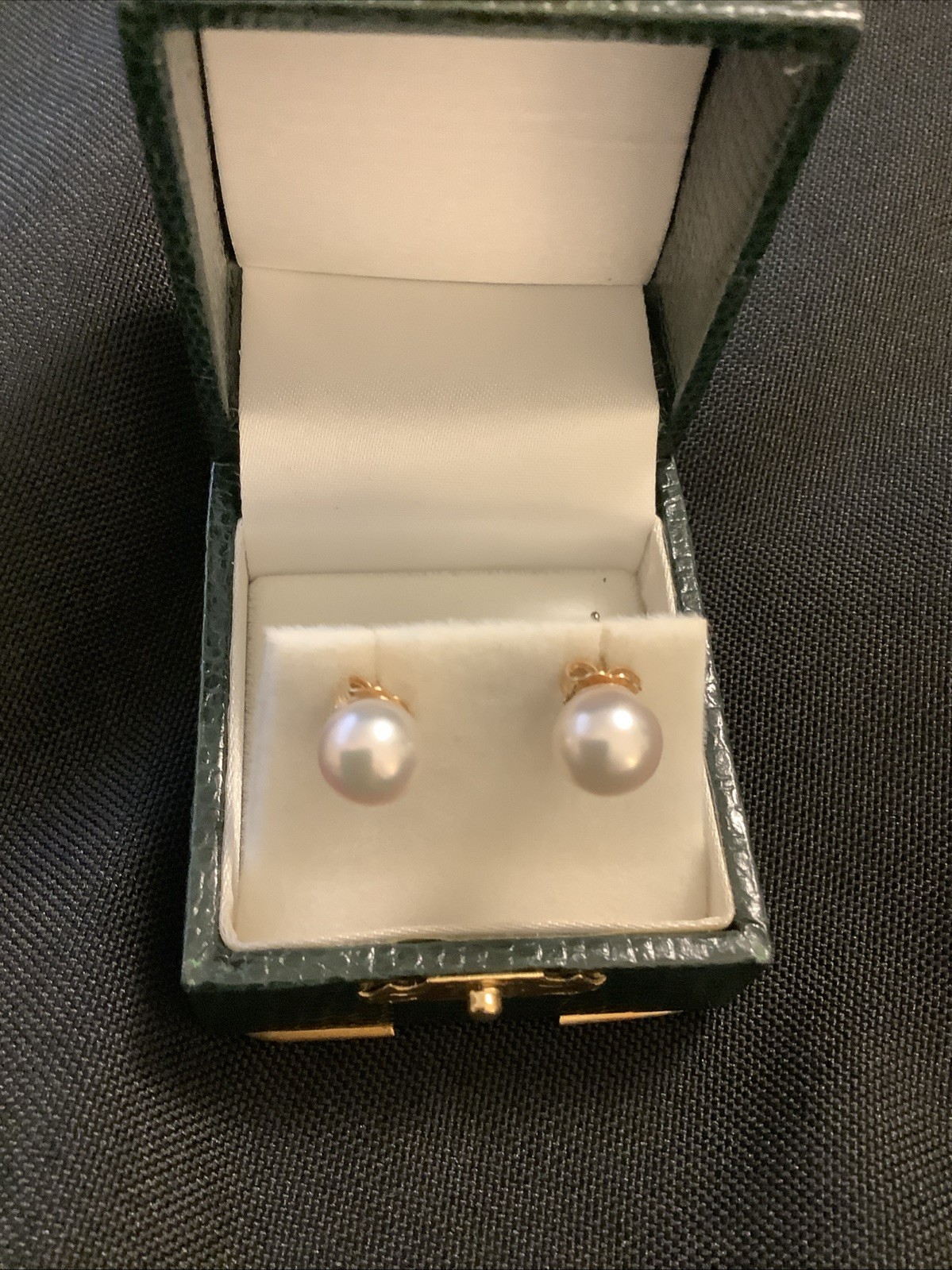 Cultured Akoya Pearl 14Ct Yellow Gold Earrings -PreOwned.