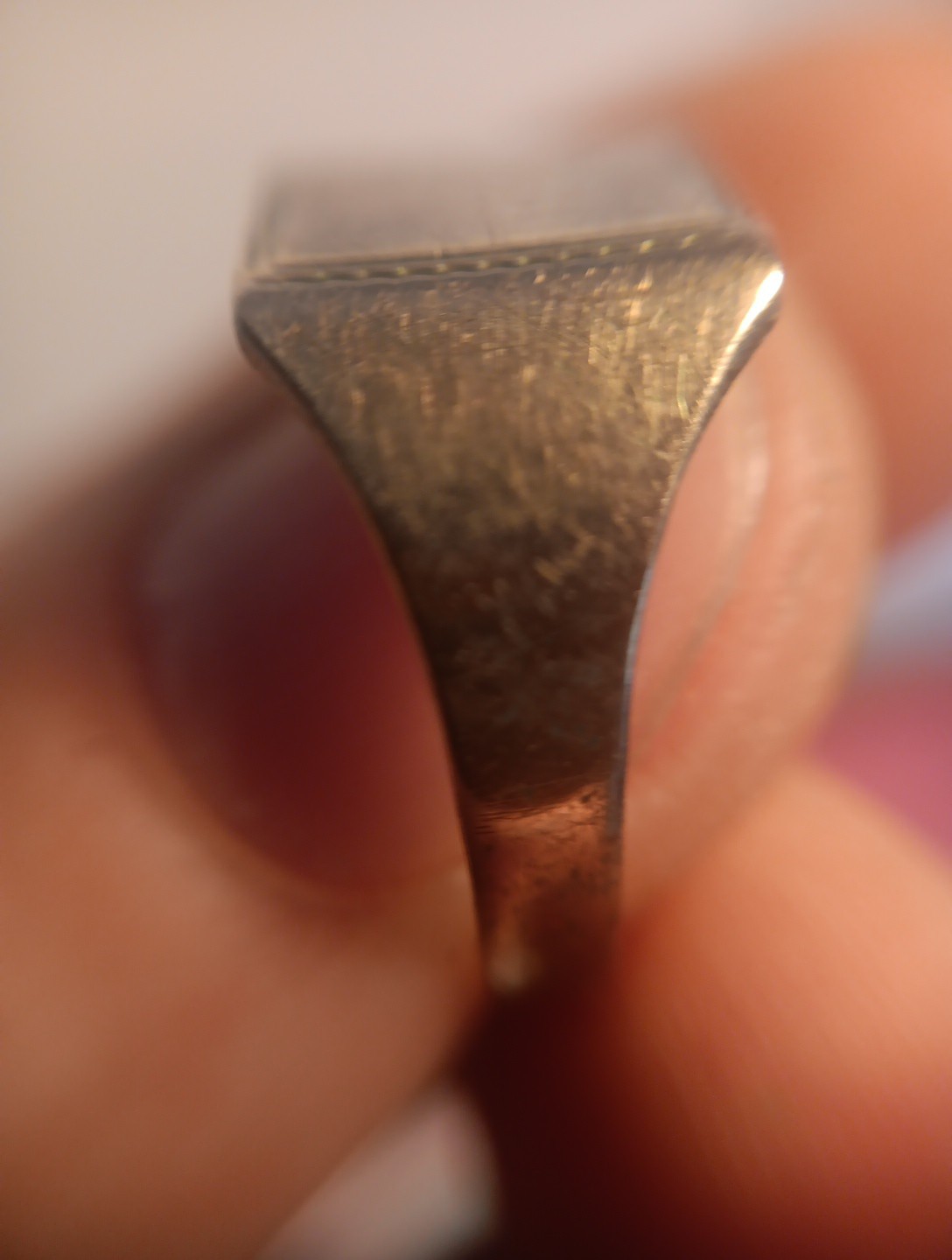 Vintage 9ct Gold Square Flasher Signet Ring – Size T½ – 2.3 grams