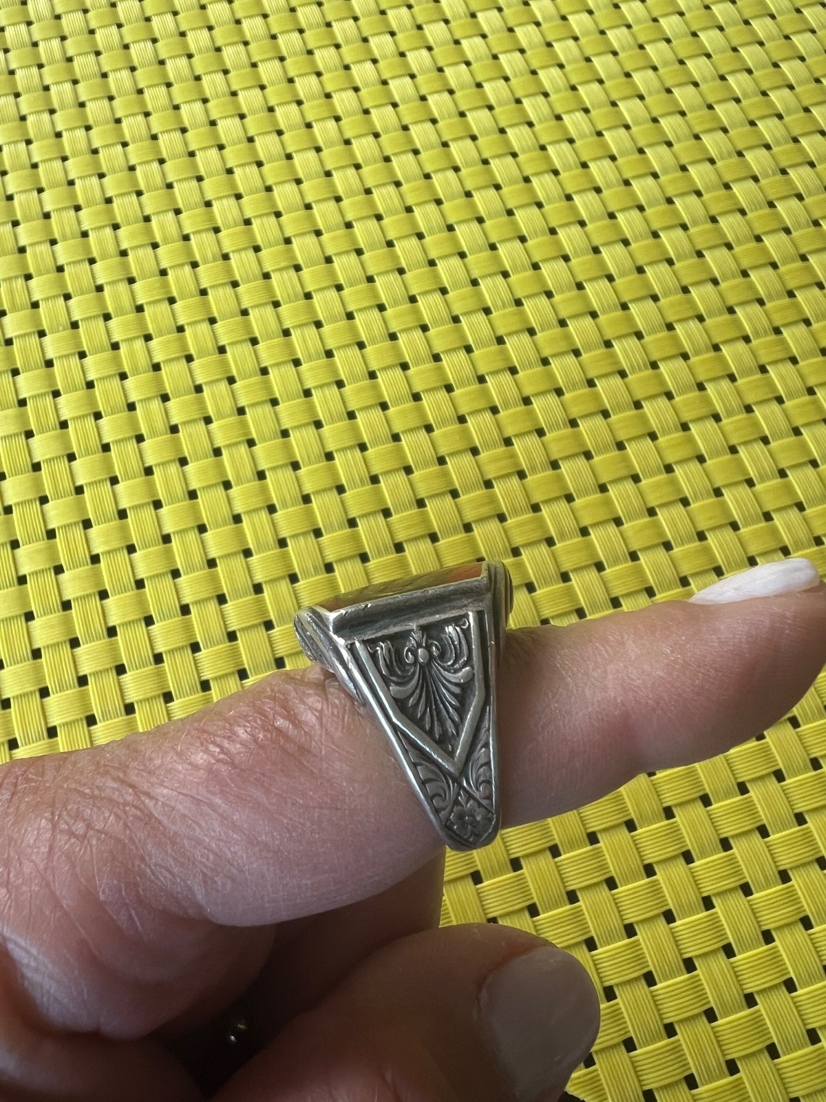 Malcolm X stainless steel ring for men. Size 9.5 Sometimes described as Turkish