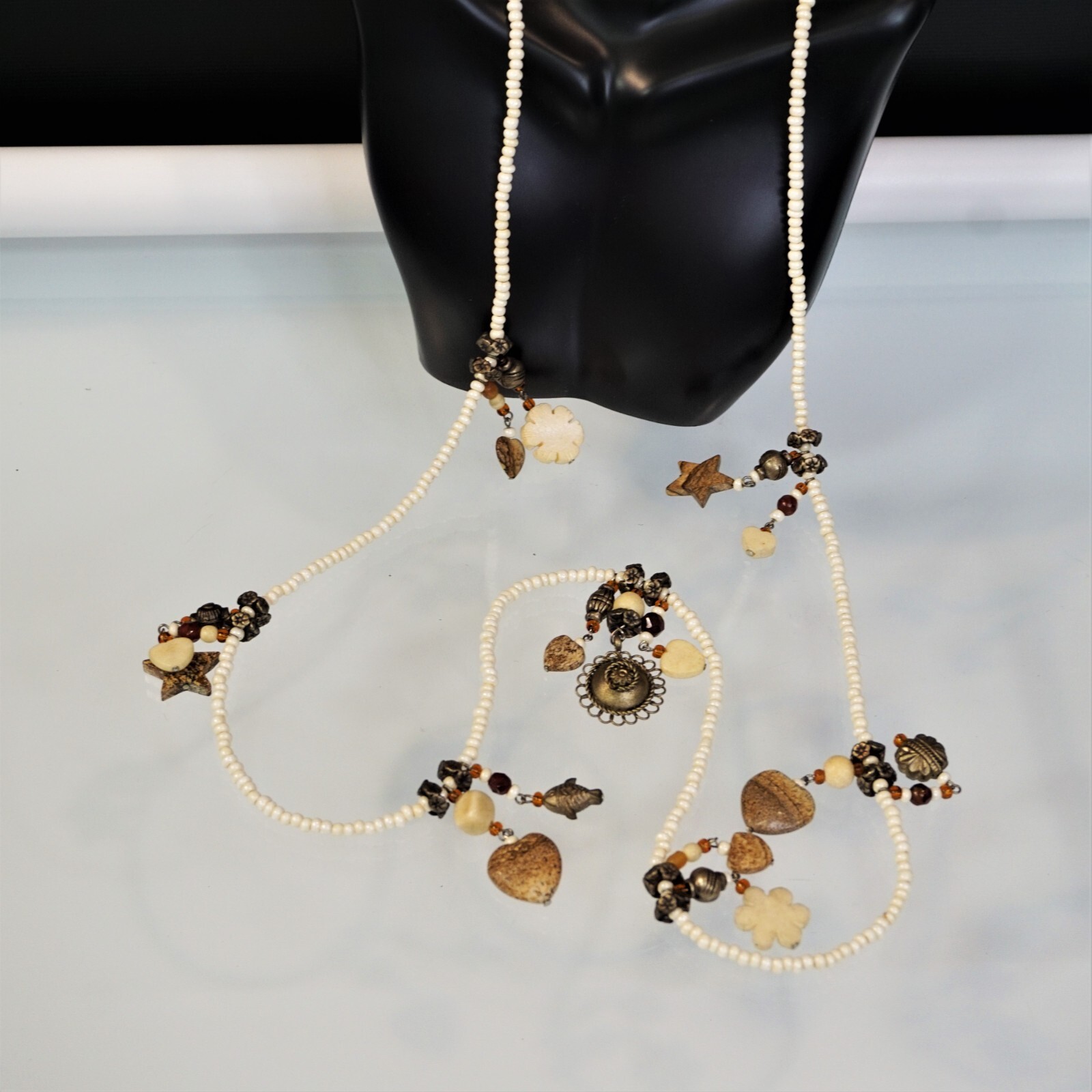 Iris Lane Necklace 1980s Designer Signed One of a Kind Vintage Beach Boho