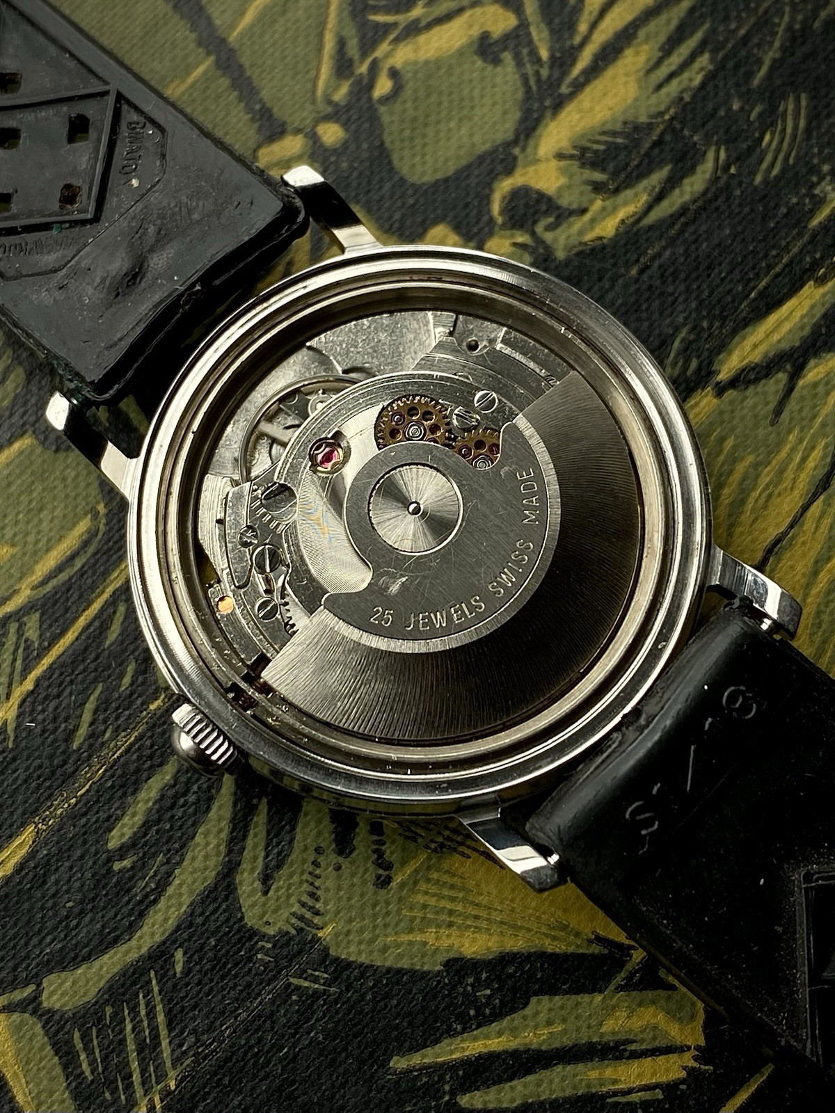 1960s Accurist Marin Graf 600 feet black dial Divers watch ETA 2452 date Tropic