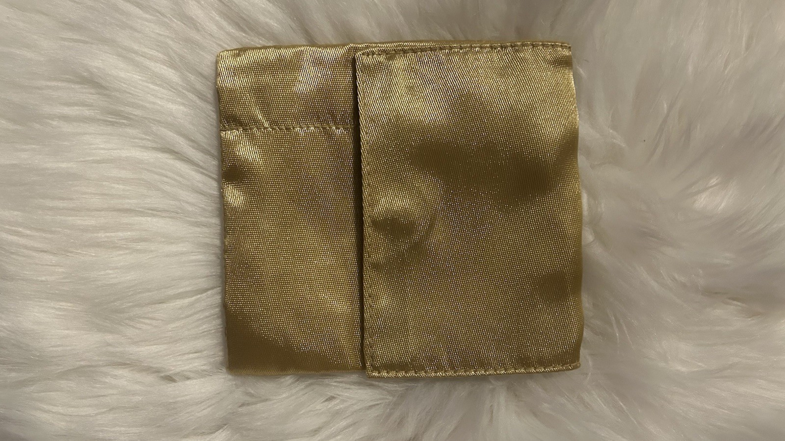 Vintage Estée Lauder Jewelry Bag Gold Canvas Small Travel Case Tote