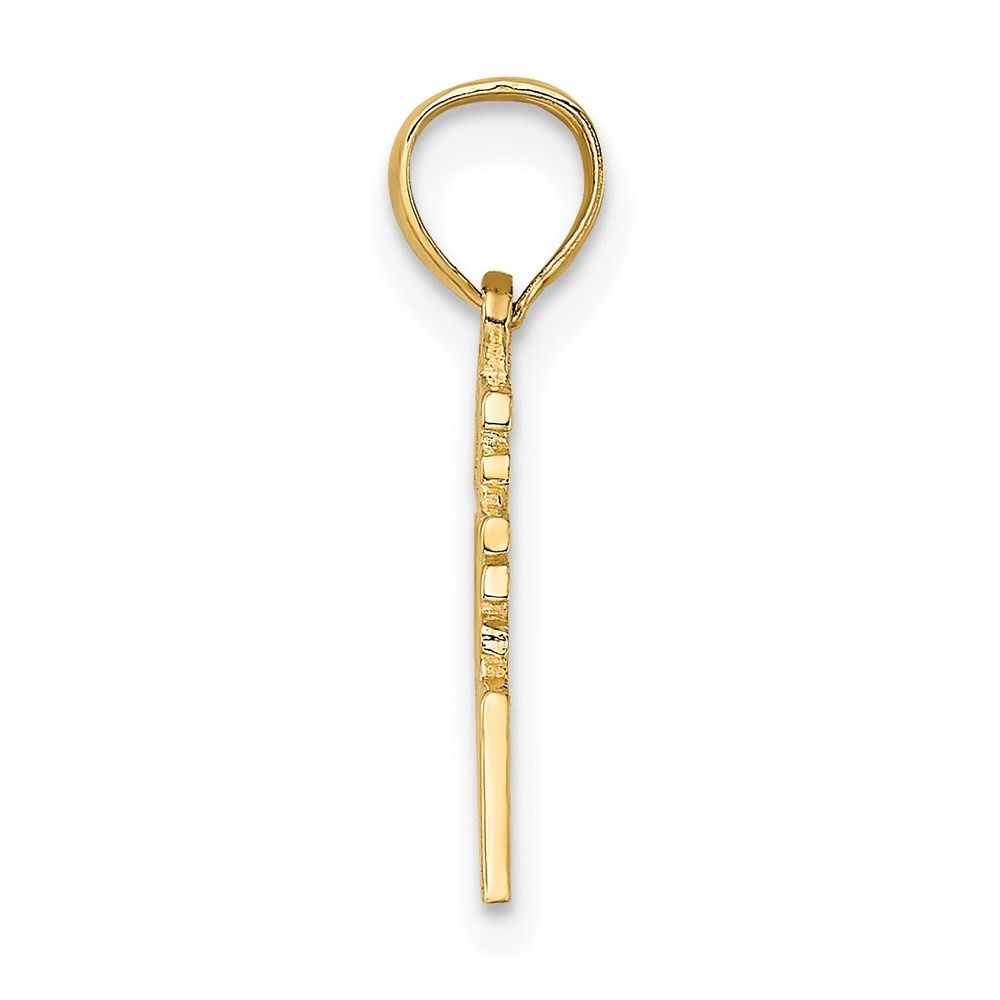 14K Yellow Gold LIVE LAUGH LOVE Fancy Charm Pendant L-11.09mm, W-16.15mm