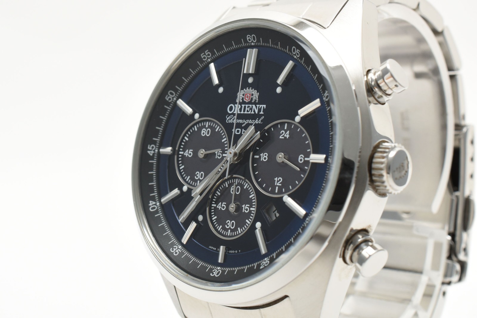 [NEAR MINT] ORIENT TX00-C1-B Chronograph Automatic Solar Men’s Watch From JAPAN
