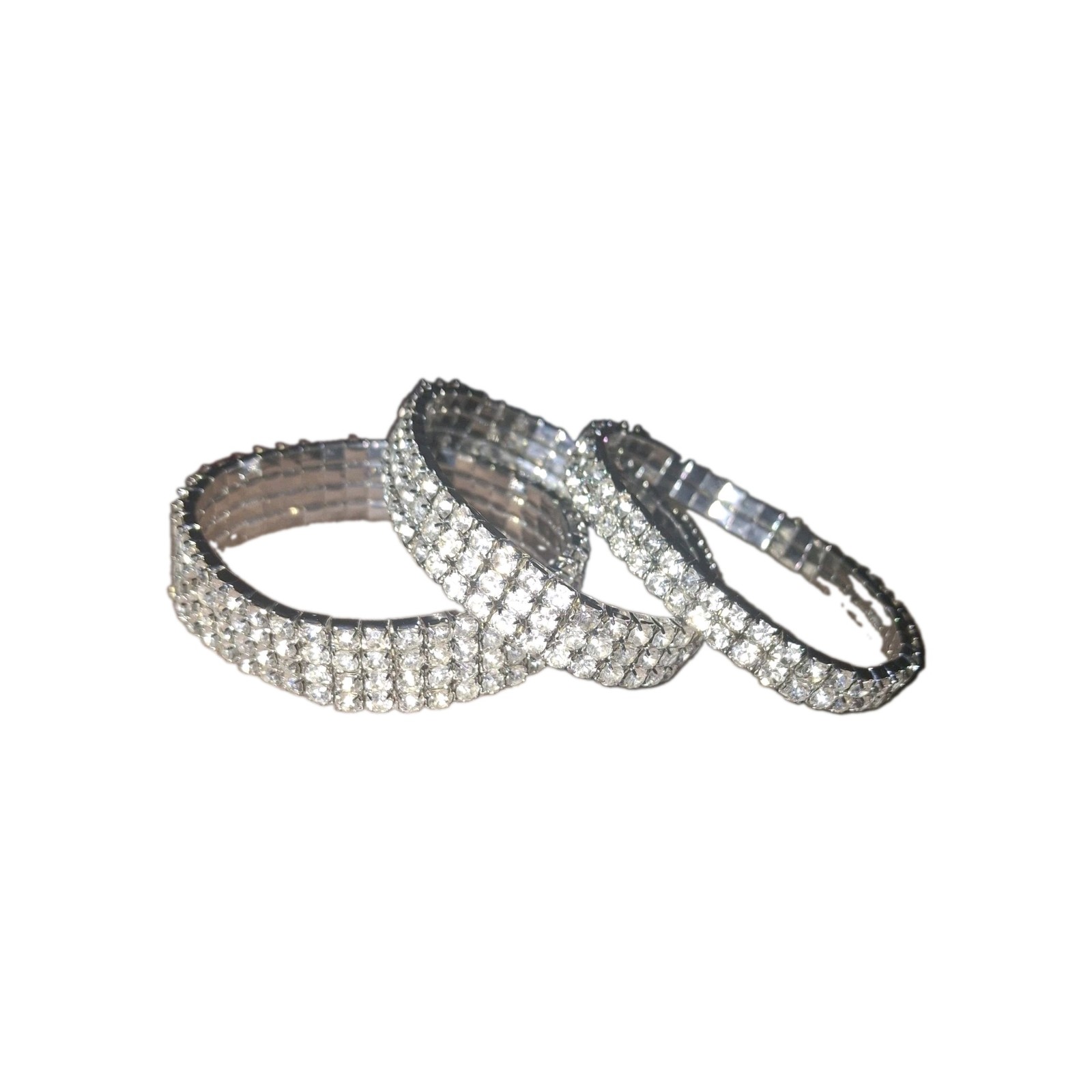 Choose One Crystal Rhinestone Stretch Bracelet Multirow Formal Bridal