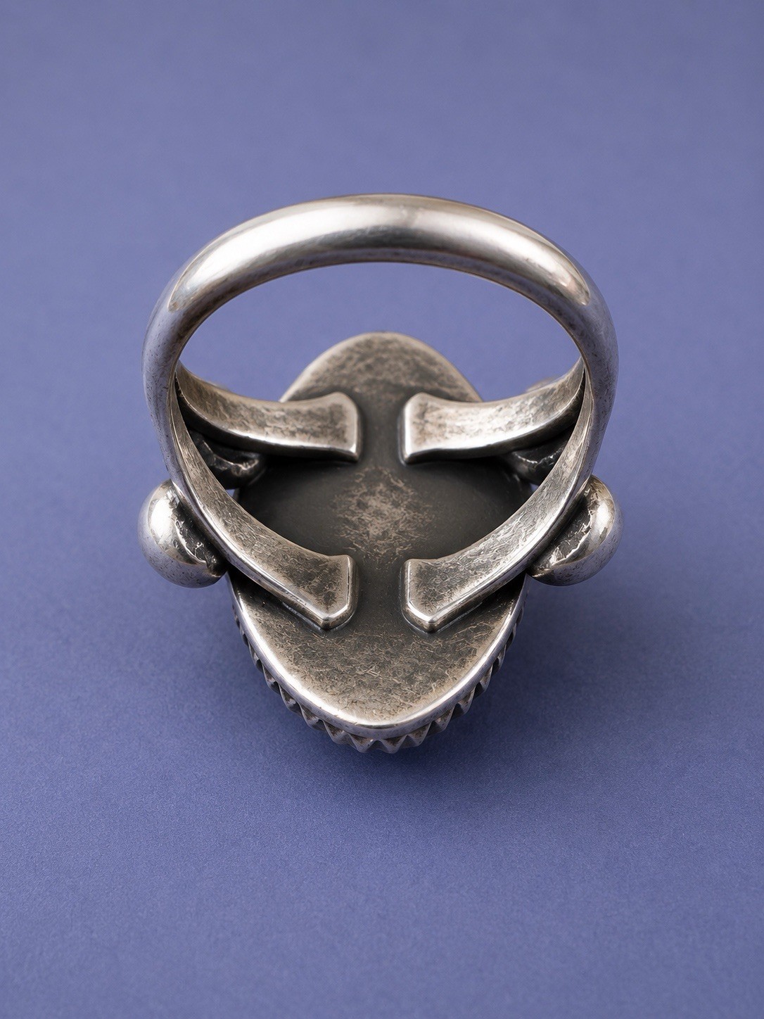 Antique 1920s Navajo .925 Sterling Silver Natural Turquoise Native American Ring