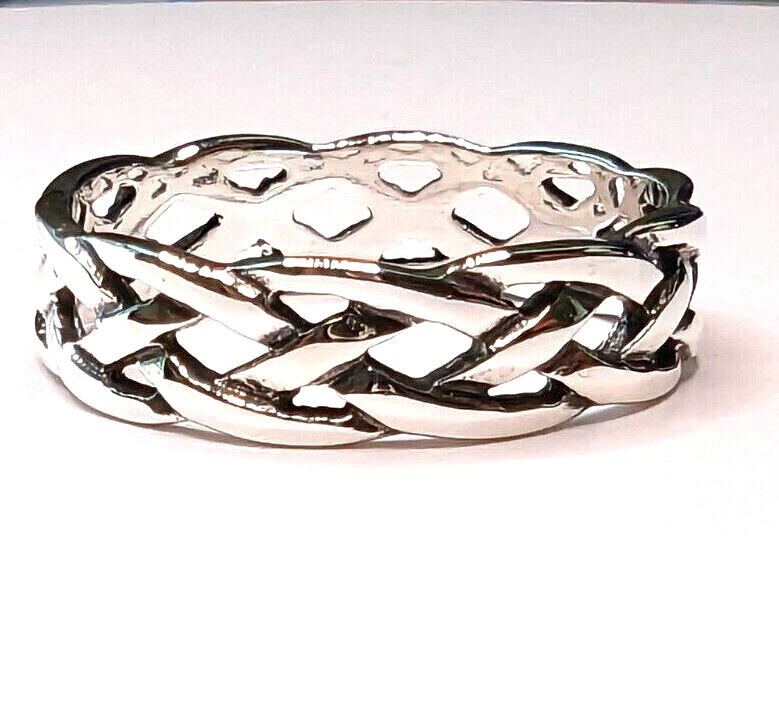 Celtic Weave Stackable Sterling Silver Ring NEW