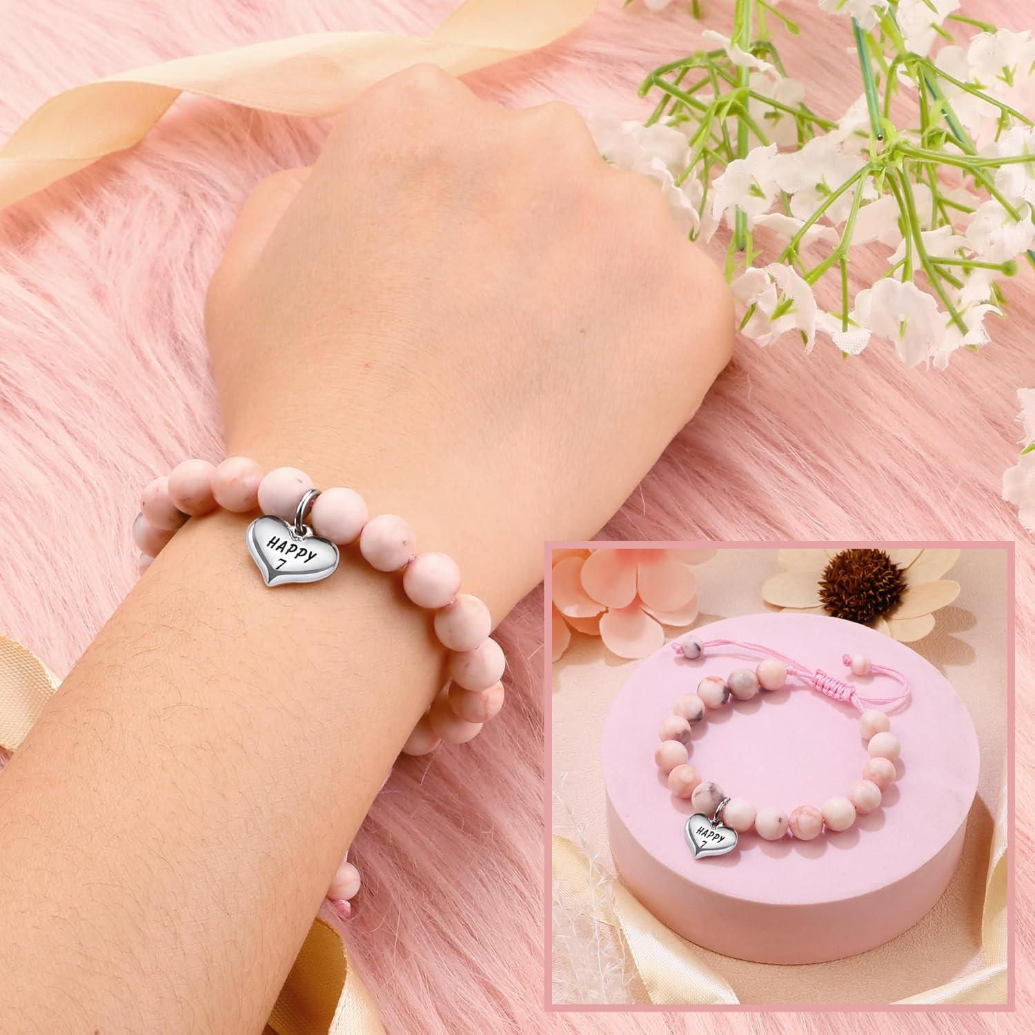 Birthday Gifts for Girls, Beaded Bracelets as 1 3 4 5 6 7 8 9 10 11 Year Old Bir