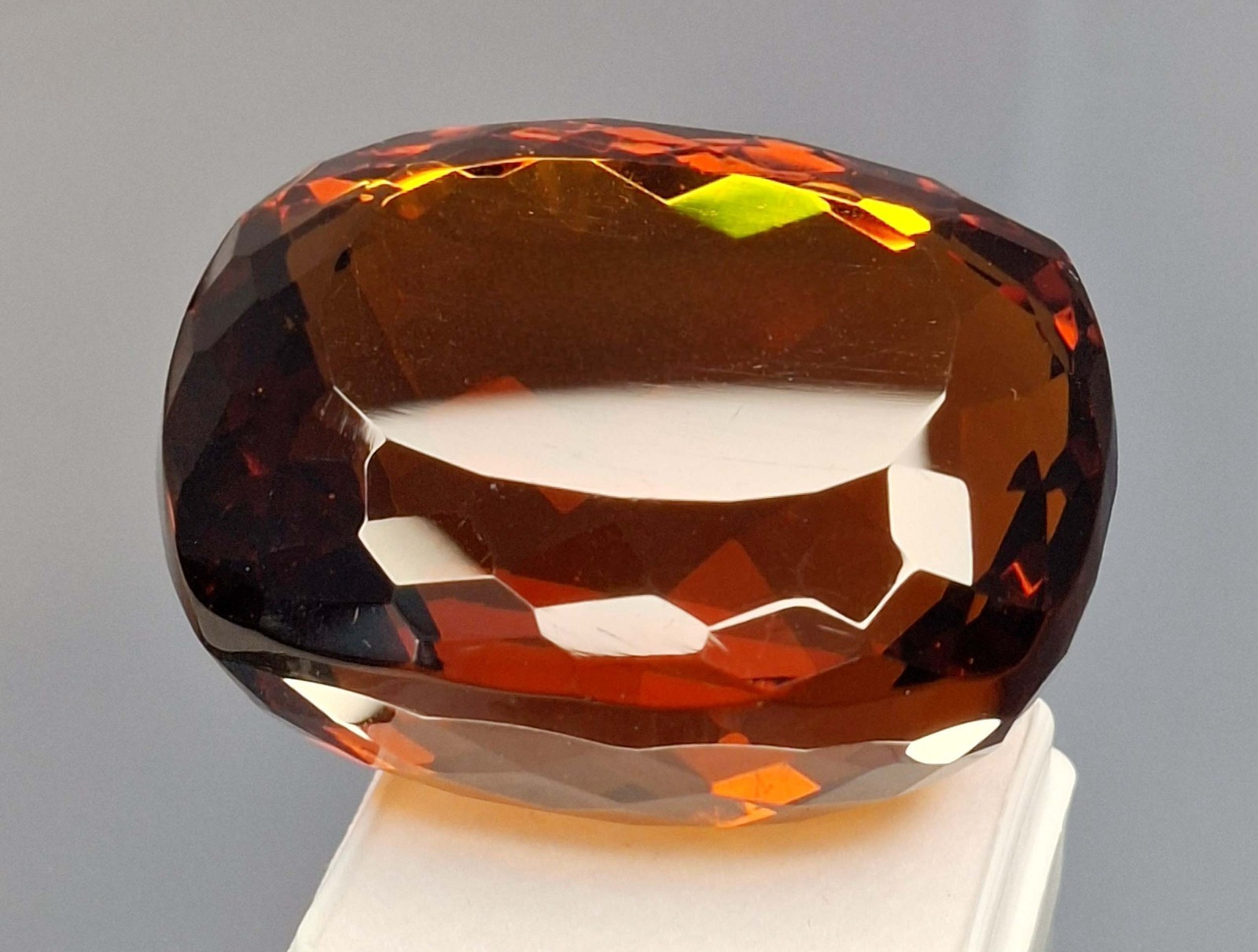 Natural Cushion Cut Hessonite Garnet 211-213 Ct Certified Loose Gemstone RK1069