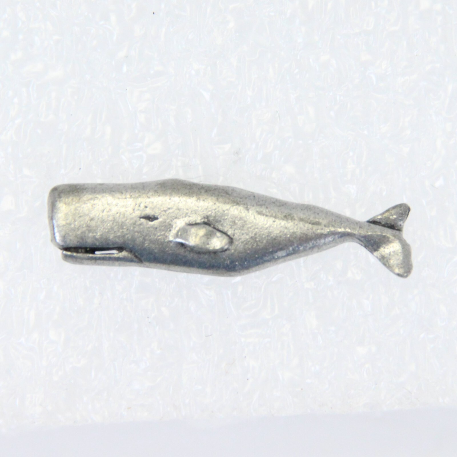 Silver Tone Sperm Whale Vintage Lapel Pin Humpback 1.3″ L x .36″ H