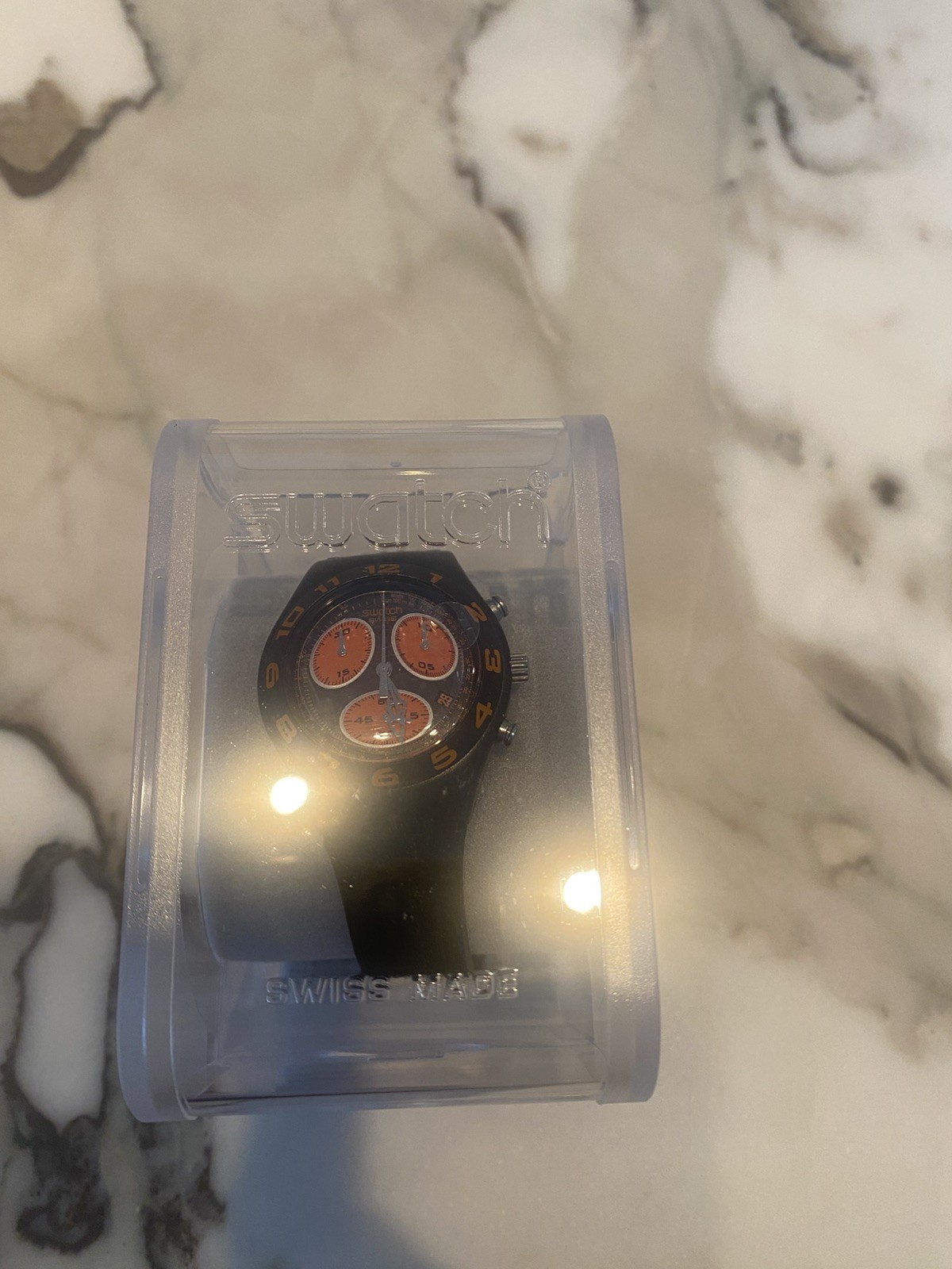 SWATCH IRONY CHRONO BLACK in Box
