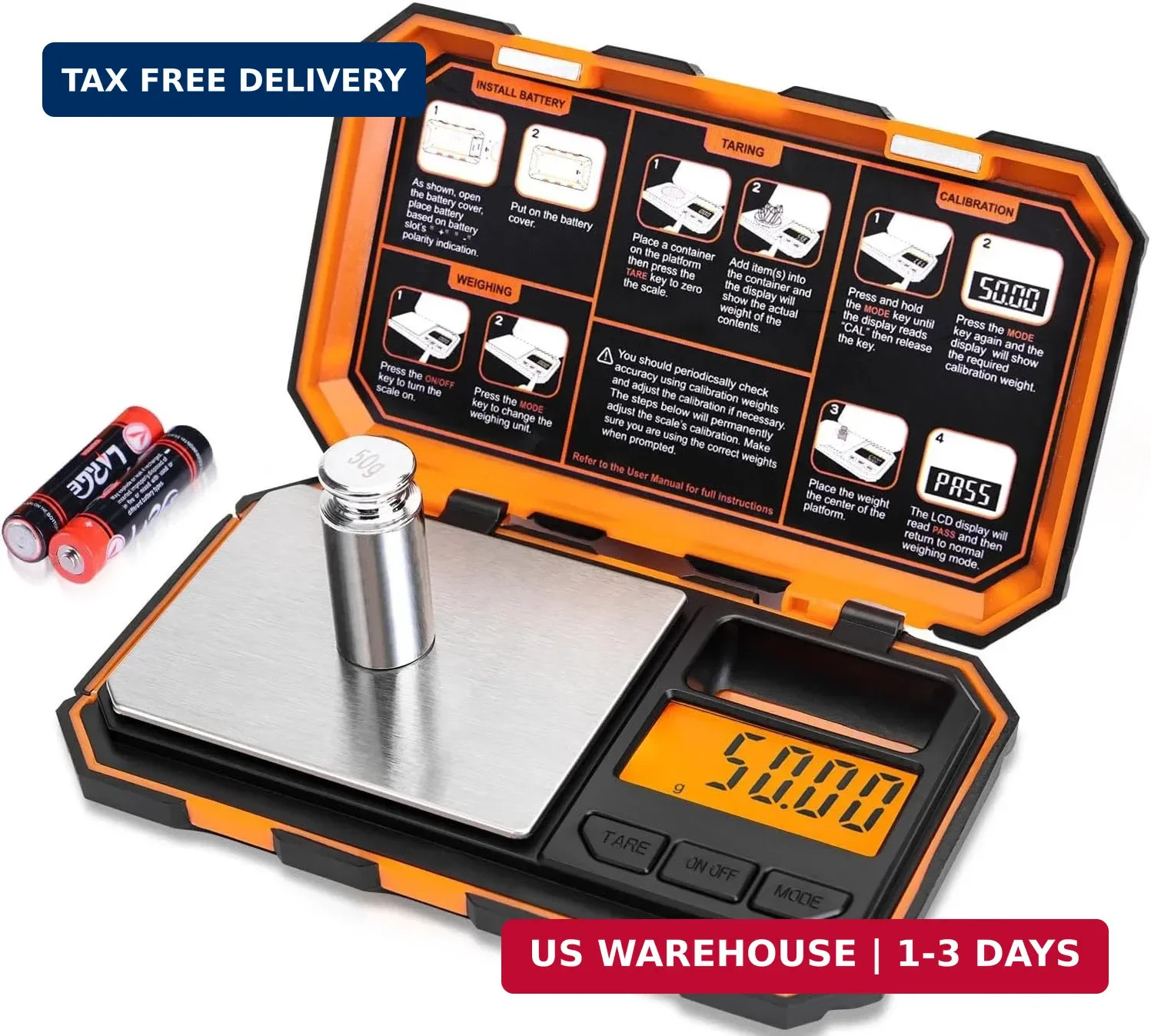 Fuzion Digital Pocket Scale, 500g x 0.01g Gram Scale, Mini Scale 6 Units Jewelry