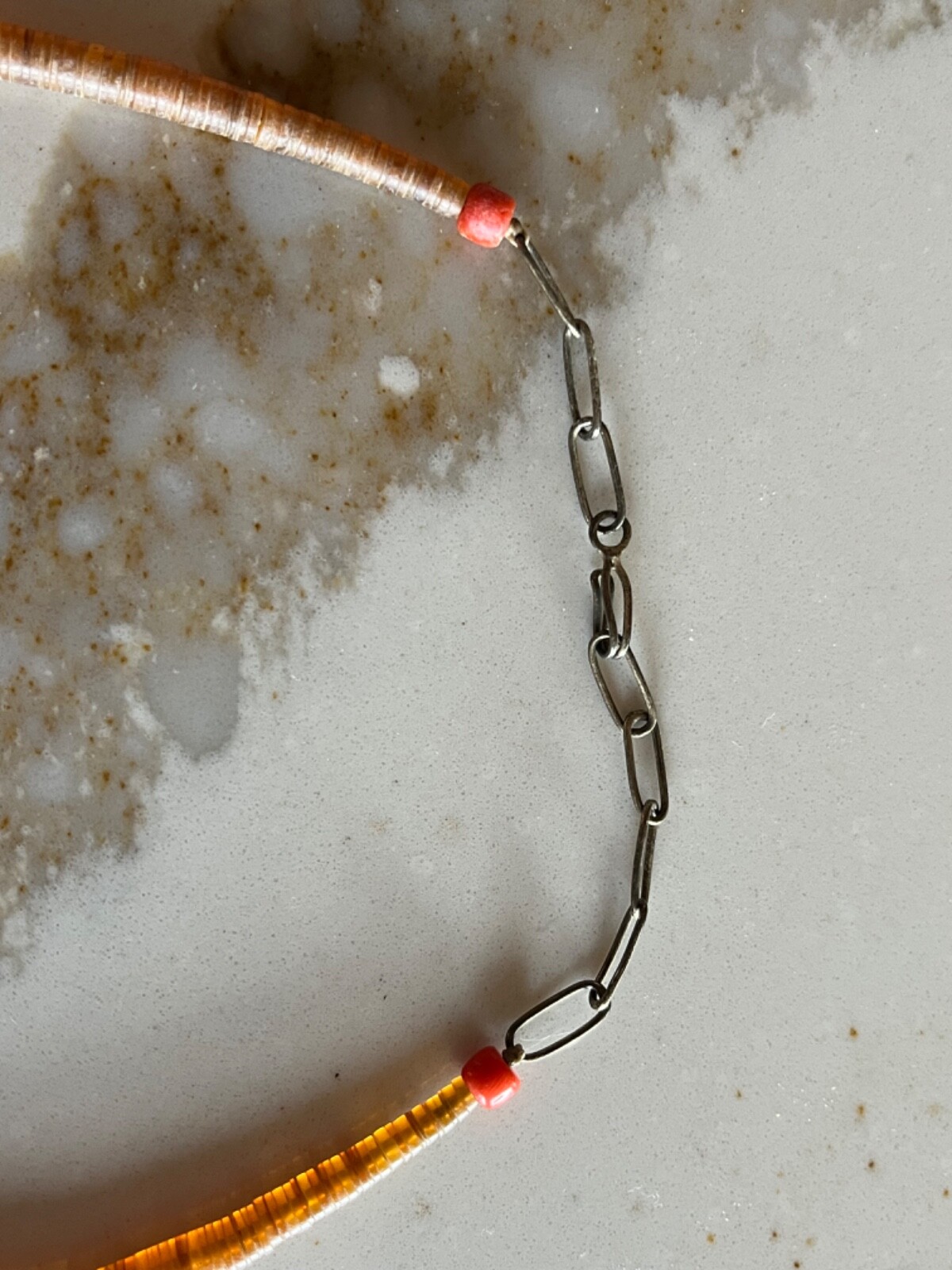 Vintage Mid 20th Century Lapis Leaf Necklace