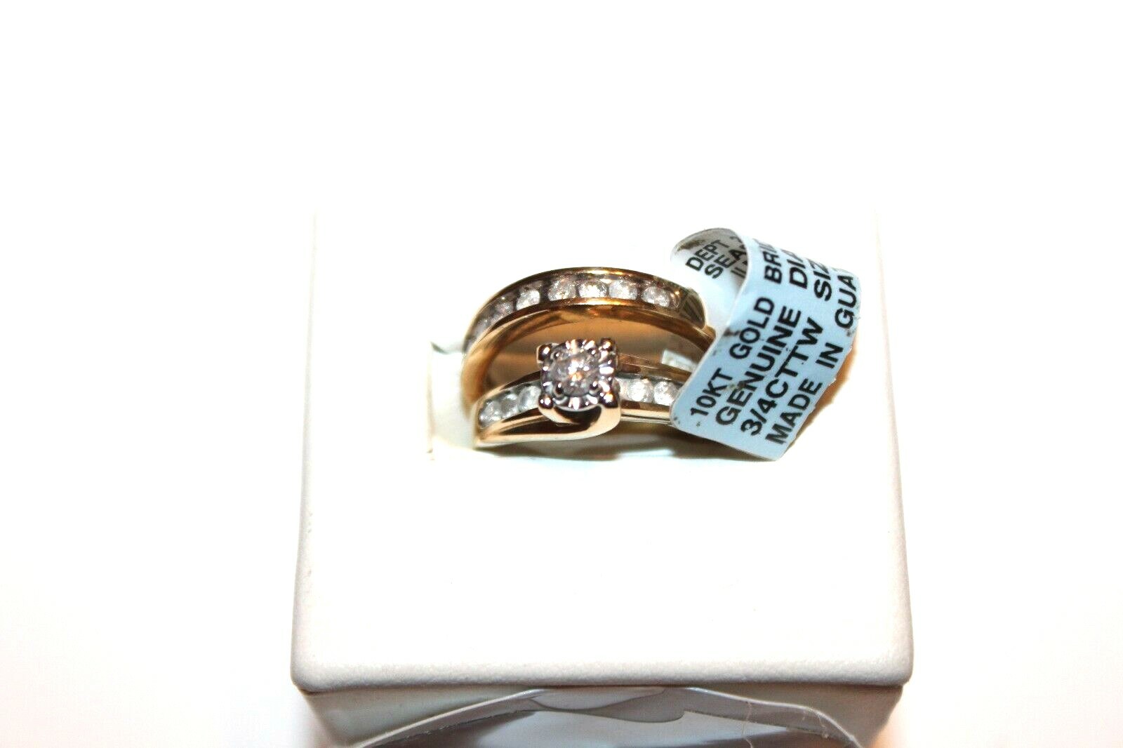 Ladies’ 10KT Yellow Gold 3/4 cttw Genuine Diamond Bridal Set Size 7