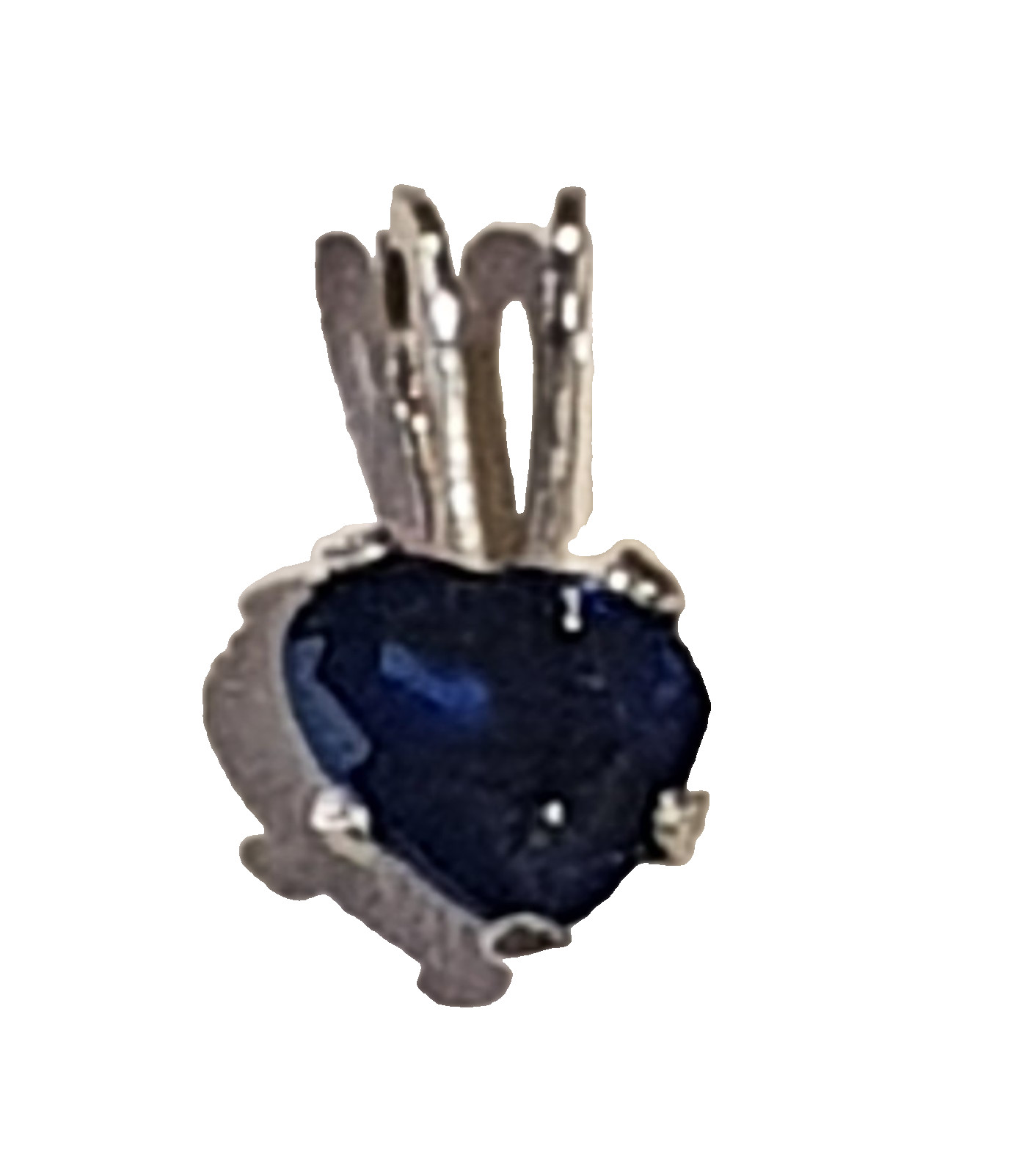 Zircon Pendant Heart – Faceted Gemstone Blue 5x5mm – Kids