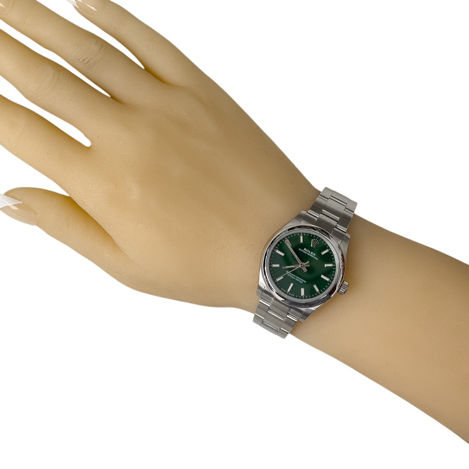 Rolex Oyster Perpetual 277200 Stainless Steel GREEN Dial 31mm Ladies BOX PAPERS