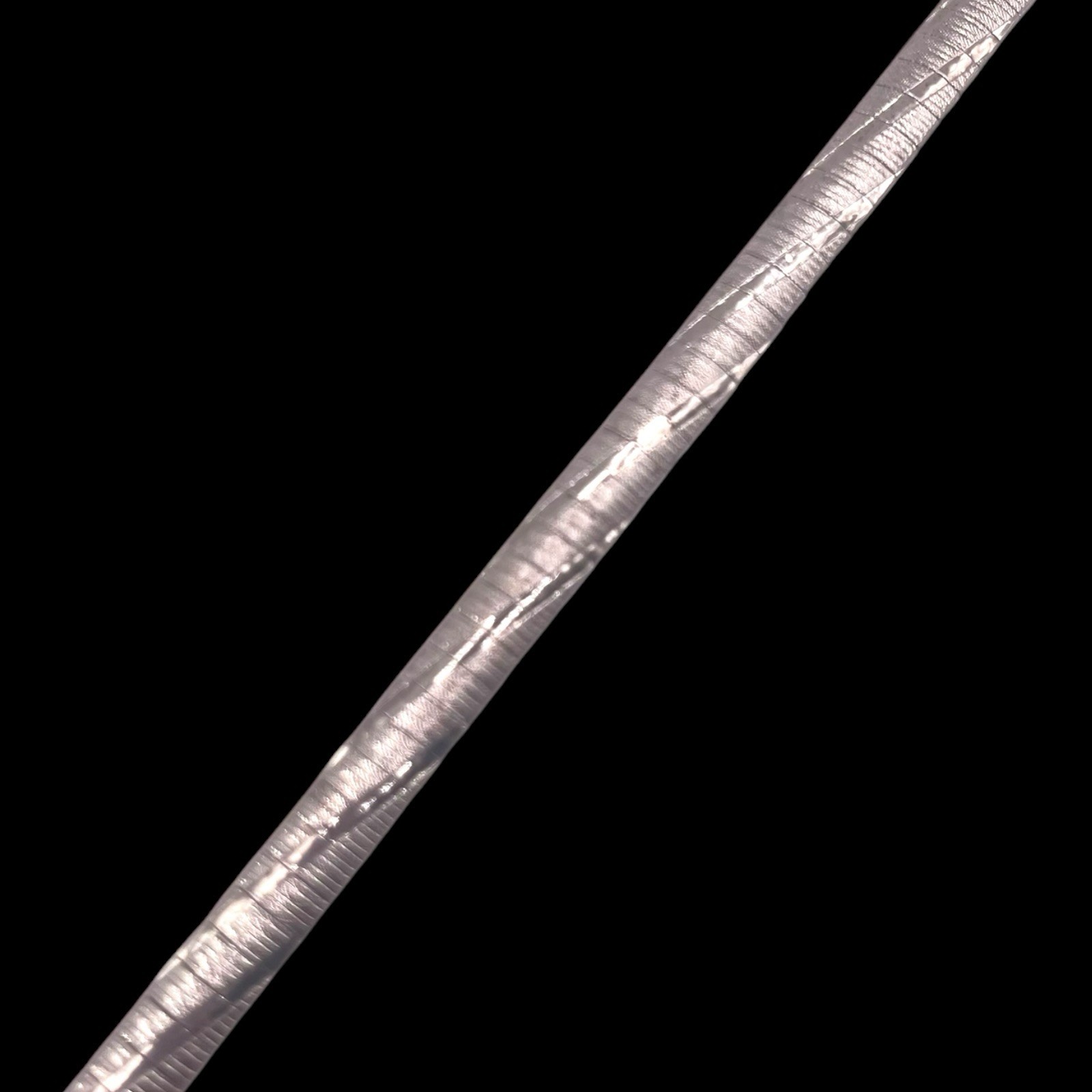 Italian Solid 925 Sterling Silver Diamond Cut Snake Chain Bracelet, 7″ ~ 10.7g