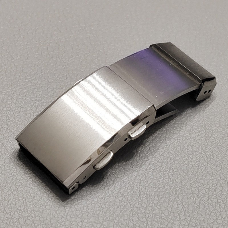 316L Solid Stainless Steel Folding Buckle Double-push Butterfly Clasp 18/20/22mm