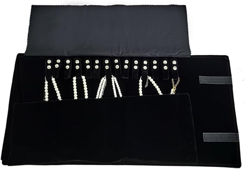 Travel Jewelry Organizer Bag Velvet Necklace Bracelet Storage Case