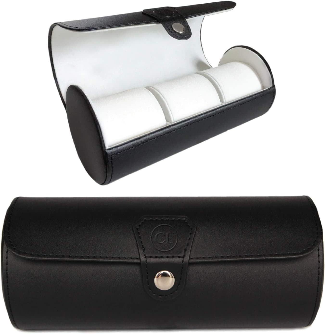 Durable 3-Watch Travel Case Roll – Soft Inner Lining & Polished Finish
