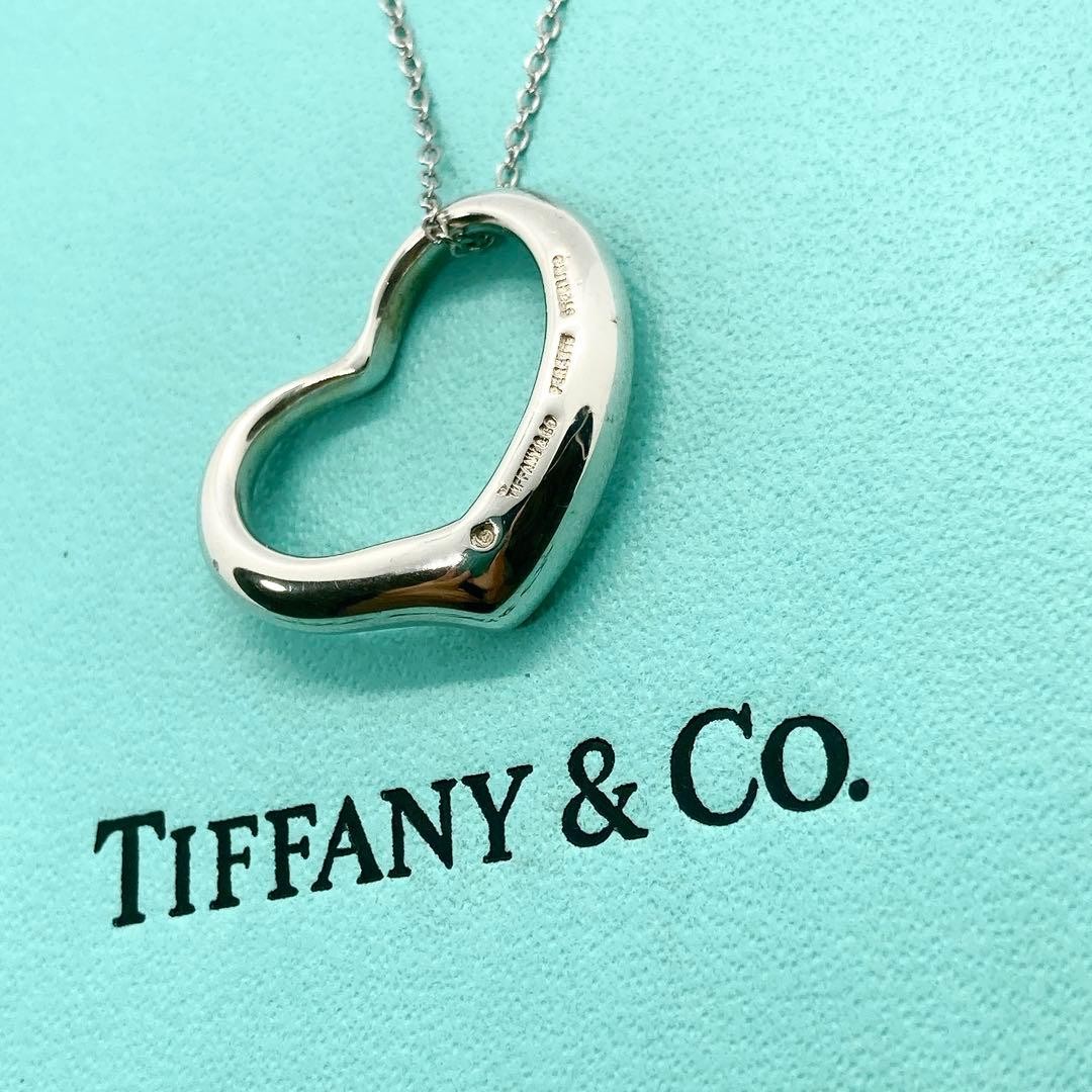 (1Day Handling) Authentic TIFFANY & Co. Elsa Peretti Open Heart Necklace SV925