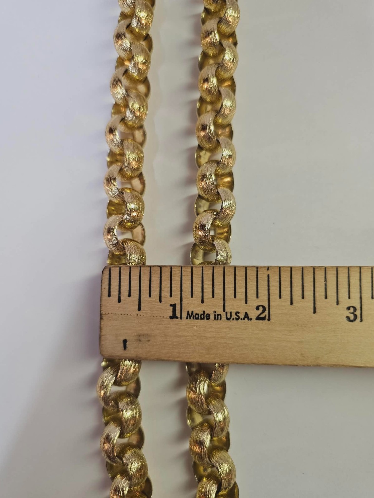 vtg Goldfilled/Goldplated Belcher Chain Chunky Wide Necklace Statement 31in-114g