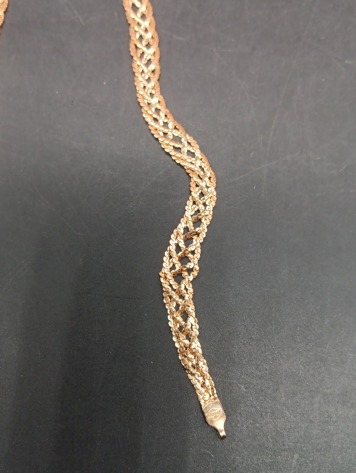 Braided 3 Woven Rope Necklace & Bracelet Set 1/20 12K GF 15.0 Total Grams *Read