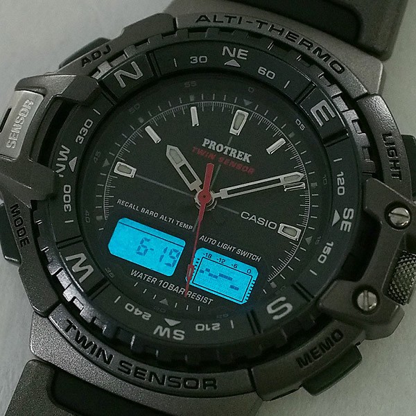CASIO Pro Trek PRT 700 Twin Sensor Rubber Quartz Men’s FJ